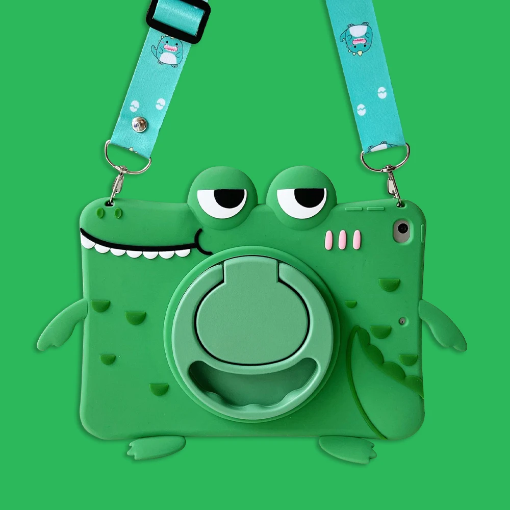 Capa Infantil Para Ipad 9, 8 E 7ª Geração, Compatível Com Air 2, 3, 4, 5, 10.9, 2022 Mini, 6, Pro 11. Protetora De Silicone Desen Tuotuo