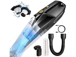 Lurelia Aspirador Portátil Sem Fios Para Carro, 2200 Mah, 12 V, Luz Led, Preto