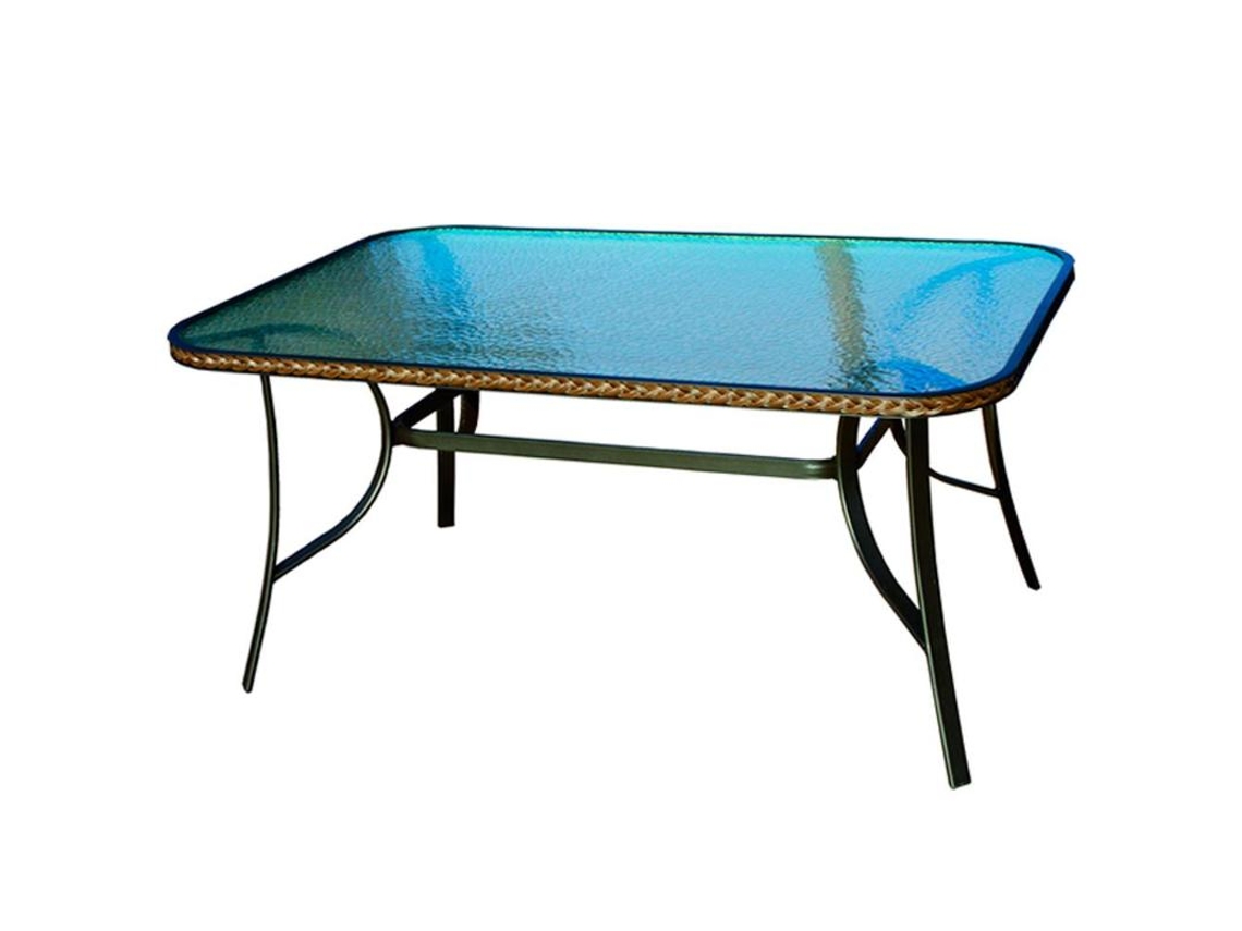 Mesa aluminio montilla marron 155x99 cm