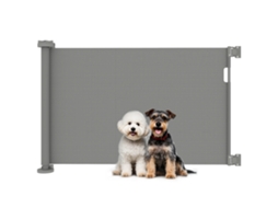 Barreira Segurança Retrátil Com Interruptor Para Portas E Corredores 142x10x87cm Cinza