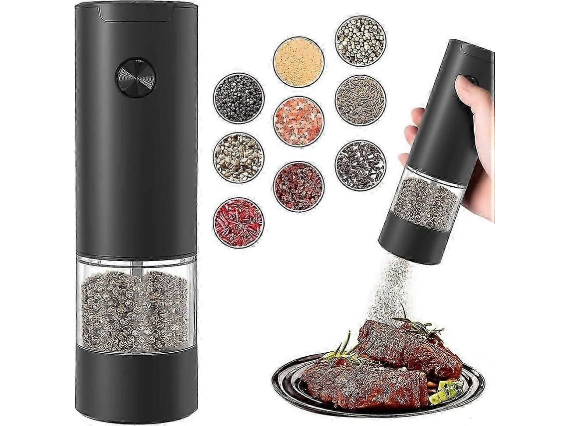 Moedor Elétrico De Pimenta E Sal Com Ajuste Moagem Para Churrasco Restaurante.