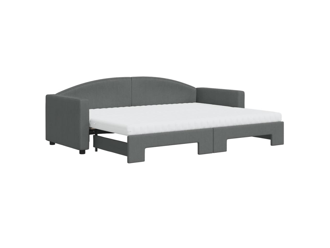 Daybed With Trundle, Daybeds With Trundles Vidaxl Cinzeto Tecido (80 X 200 Cm)