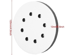 Almofada de Interface BRILVIBERA de esponja macia para lixamento, diâmetro 125 mm (8 furos)