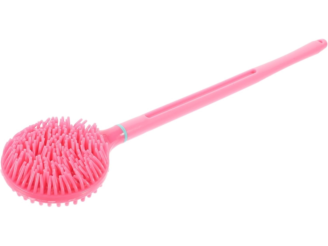 Escova De Banho Homoyoyo Com Cabo Longo Removível Em Silicone E Pp Para Adultos, Meninos E Meninas, Ideal Para Peles