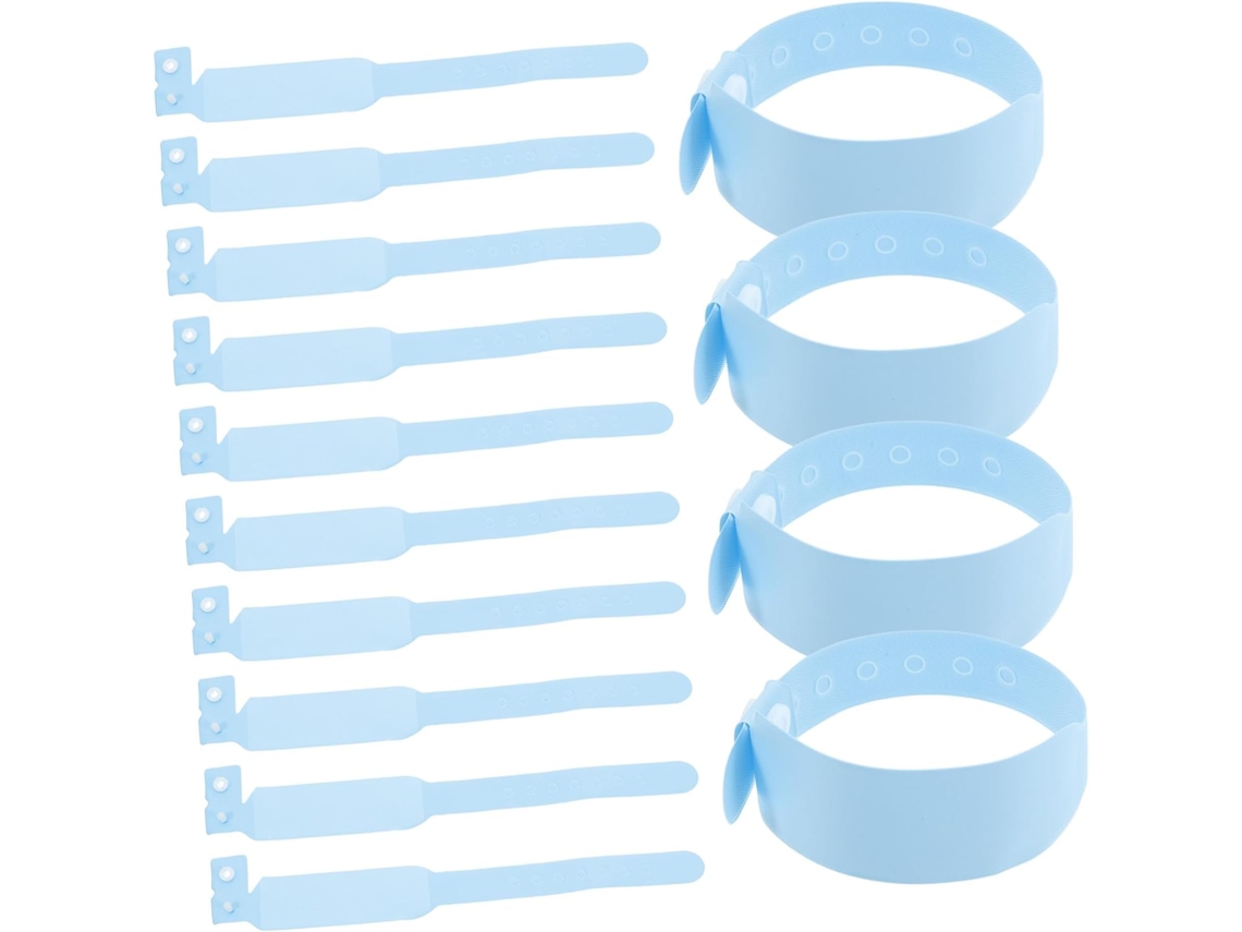 Pulseiras descartáveis de identificação hospitalar à prova d'água, 100 unidades, em PVC, para recém-nascidos, para uso.