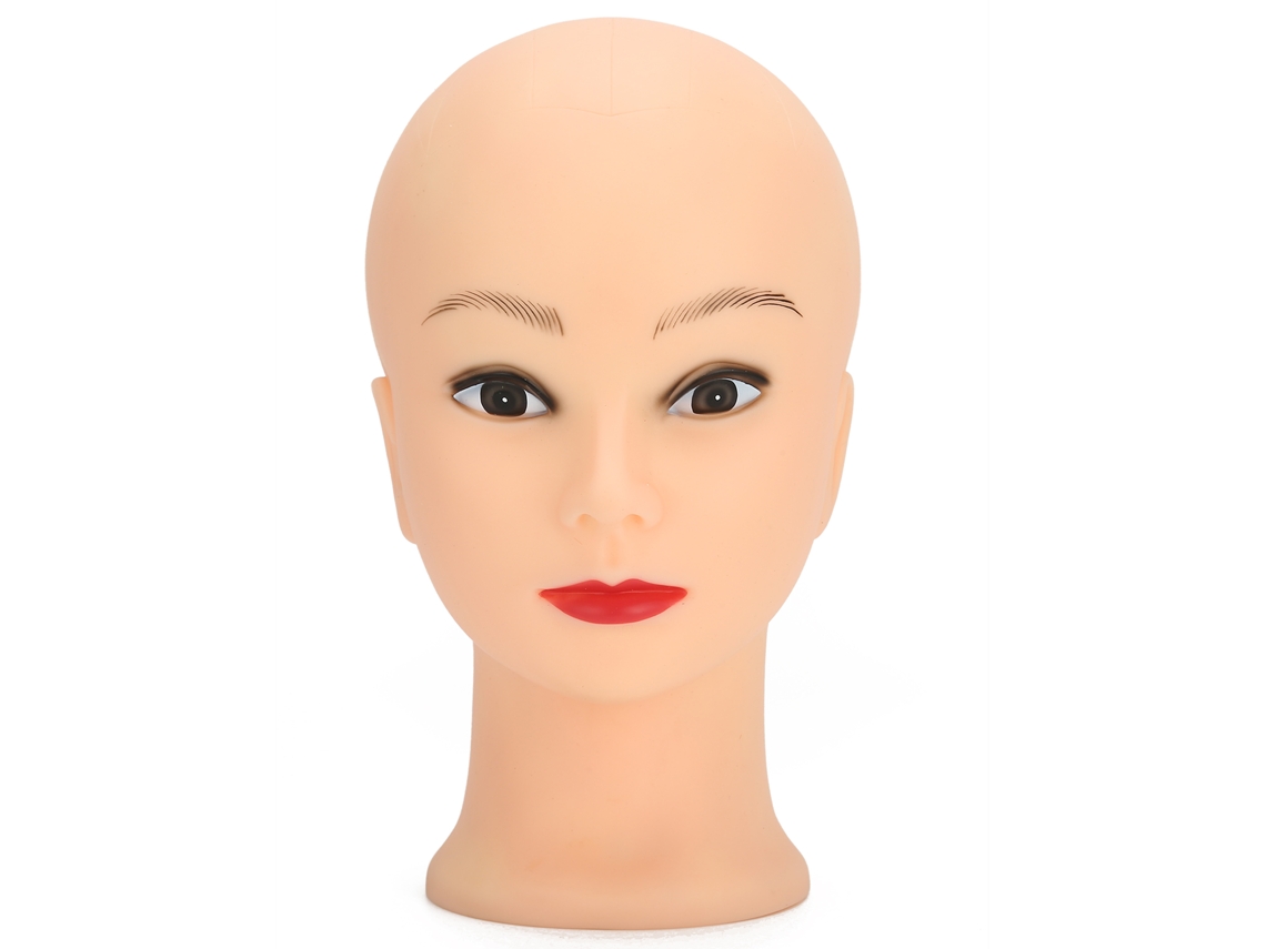 Cabeça De Boneco Sem Cabelo 49cm Para Treinamento De Maquiagem E Exibição De Perucas