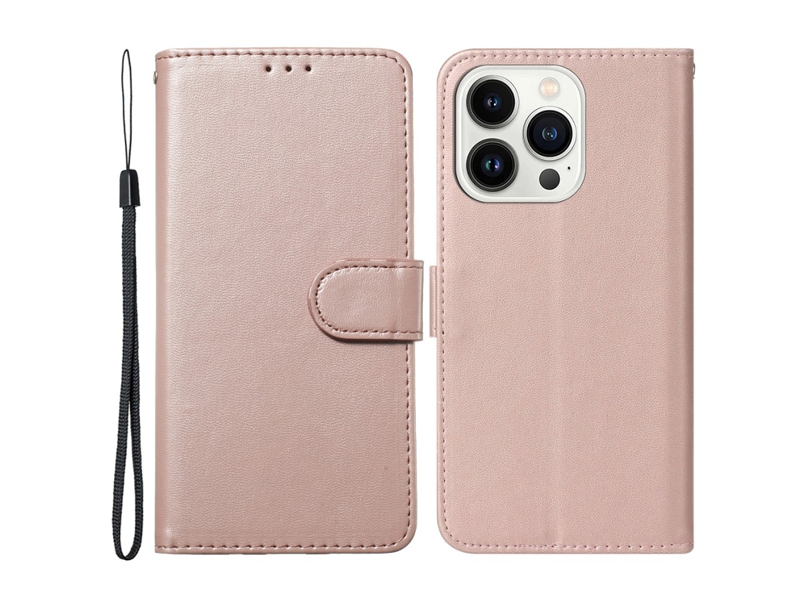 Capa Quedas Para Iphone 15 Pro Max Pele Sintética Rosa