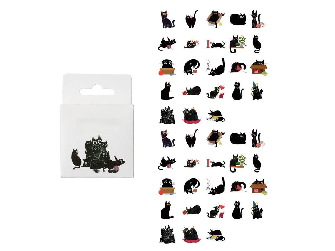 46 Pegatinas de Gatos Autoadehesivas Fáciles de Despegar Estilos Diferentes Bonitas Animales para Scrapbooking Y Planificadores