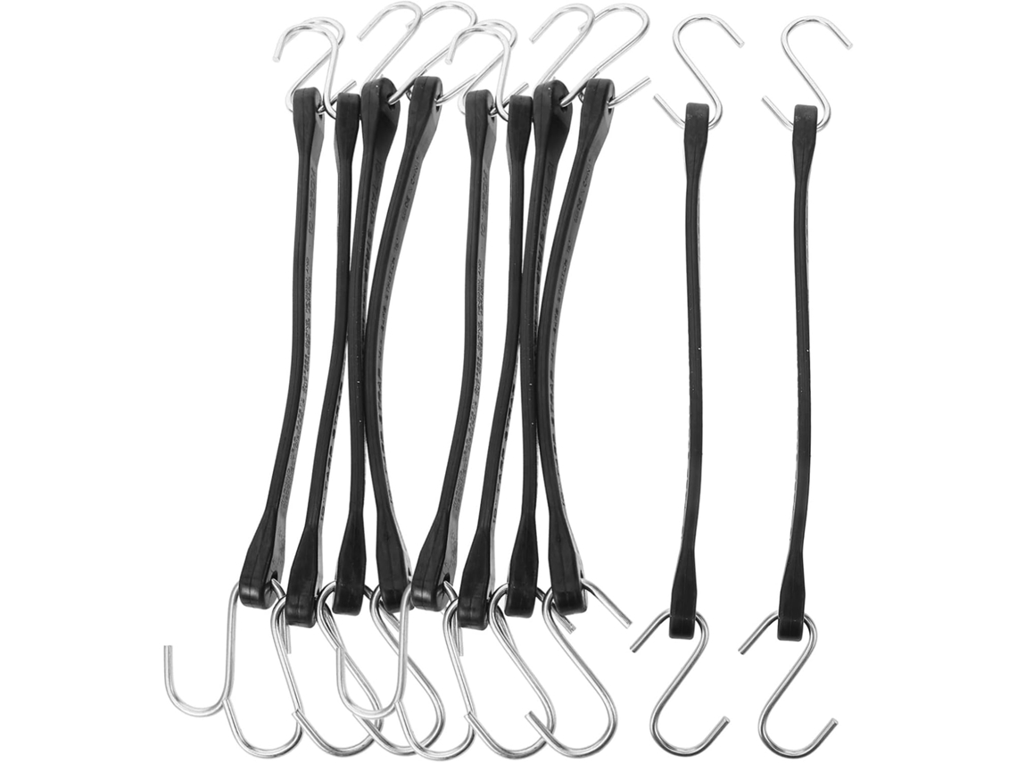 Conjunto De 10 Cintas Elásticas Bagagem Com Anel Metal, Cintas De Borracha Resistentes E Ajustáveis Artigos