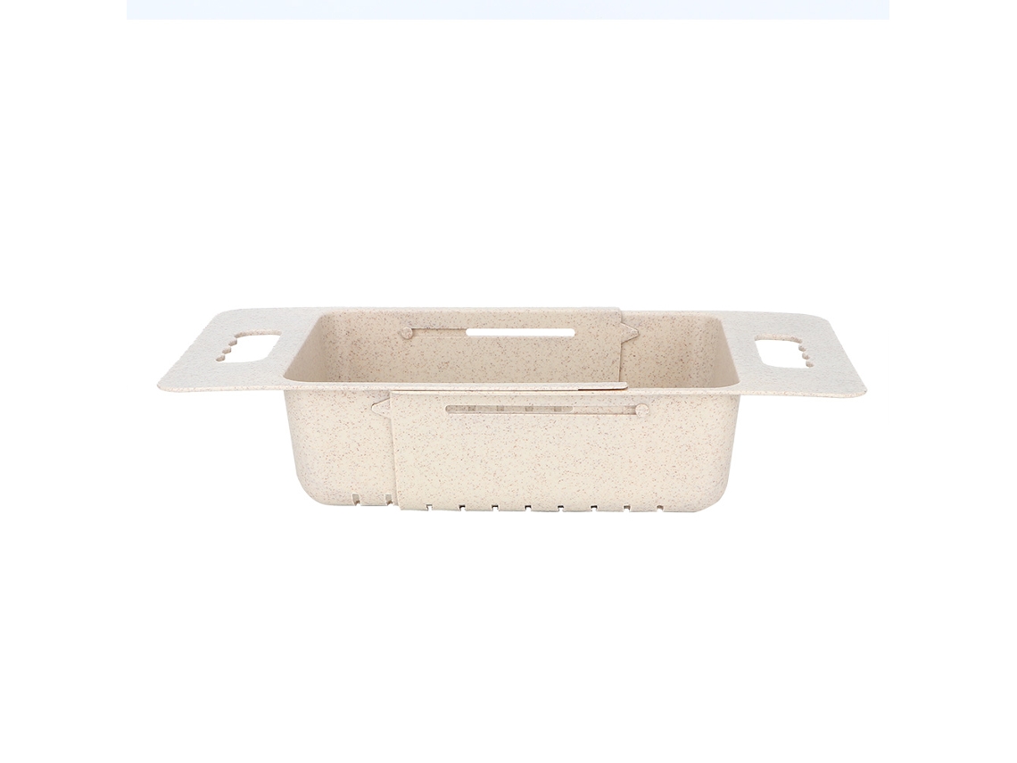 Stretchable Draining Rack (multi-functional Storage) (adjustable Size) (beige) Eoocoo