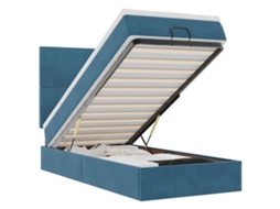 Cama otomana VIDAXL Azul Veludo (80x200 cm)