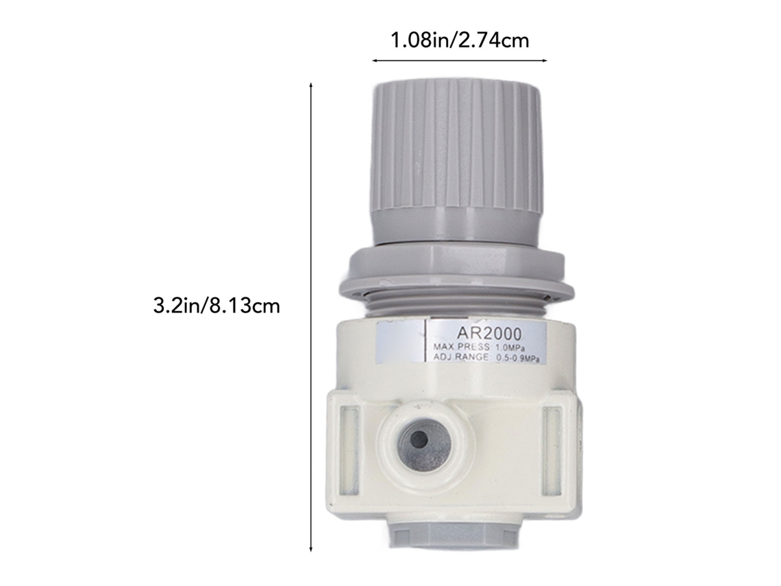 Regulador De Pressão Para Compressor Laxiscreed Com Manómetro De 0 A 1 Mpa E Ligação Npt 1/2 Polegadas