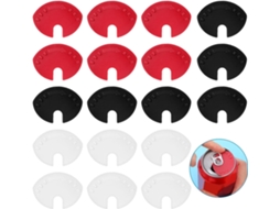 Conjunto De 18 Tampas Reutilizáveis Para Latas, 4,5 X 3,4 Cm, Para Refrigerante, Cerveja, Suco, Cores Preta, Vermelha, Branca
