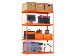 Prateleiras metálicas ajustáveis ​​VEVOR 508 x 1016 x 1524 mm Carga 1089 kg Laranja