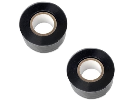 X2 Fita De Reparação Em Silicone Isolante E Auto Amalgamante, Veda Vazamentos, Extensível E Impermeável Preto 3m X 25mm Shop Story