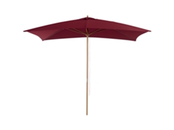 Guarda sol Jardim 2x3m Impermeável, 8 Ripas Madeira e Bambu Bordeaux | S/MARCA