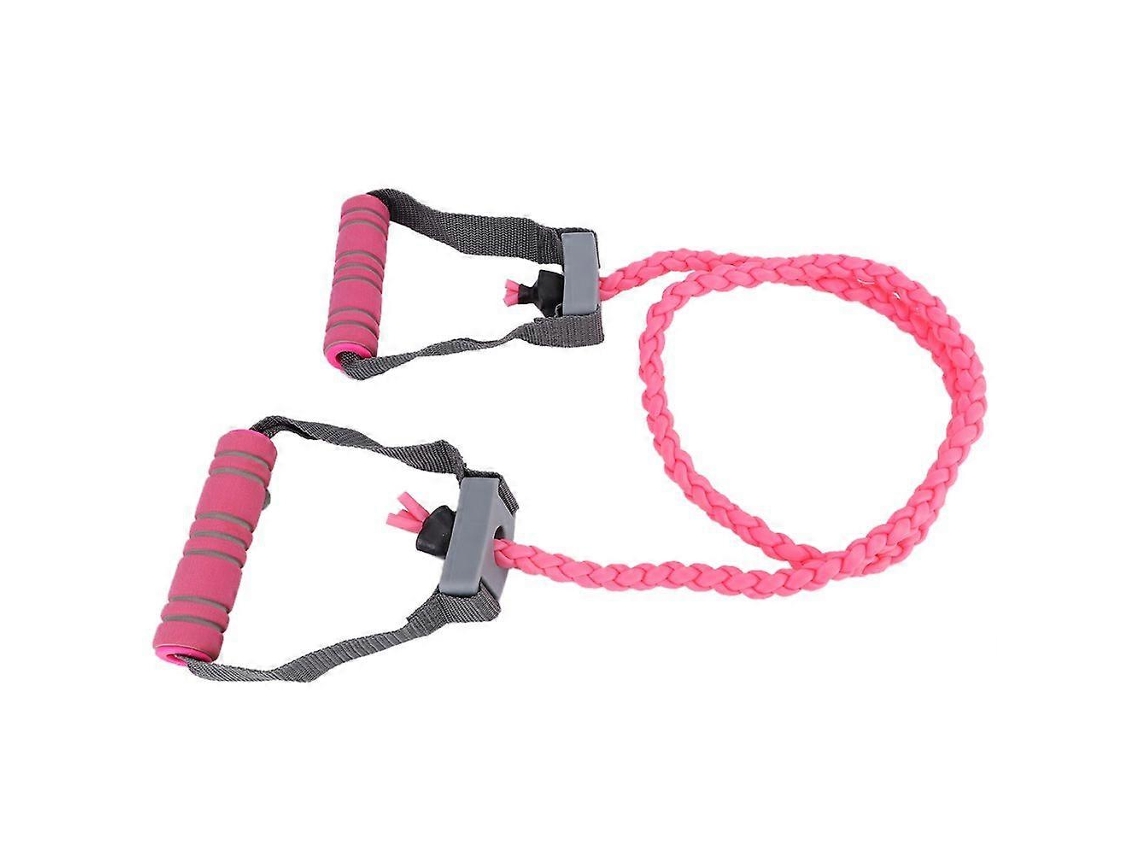 Corda de resistência rotativa com faixa elástica para treinamento de força dos braços - Equipamento de ginástica rosa d-aquaforge