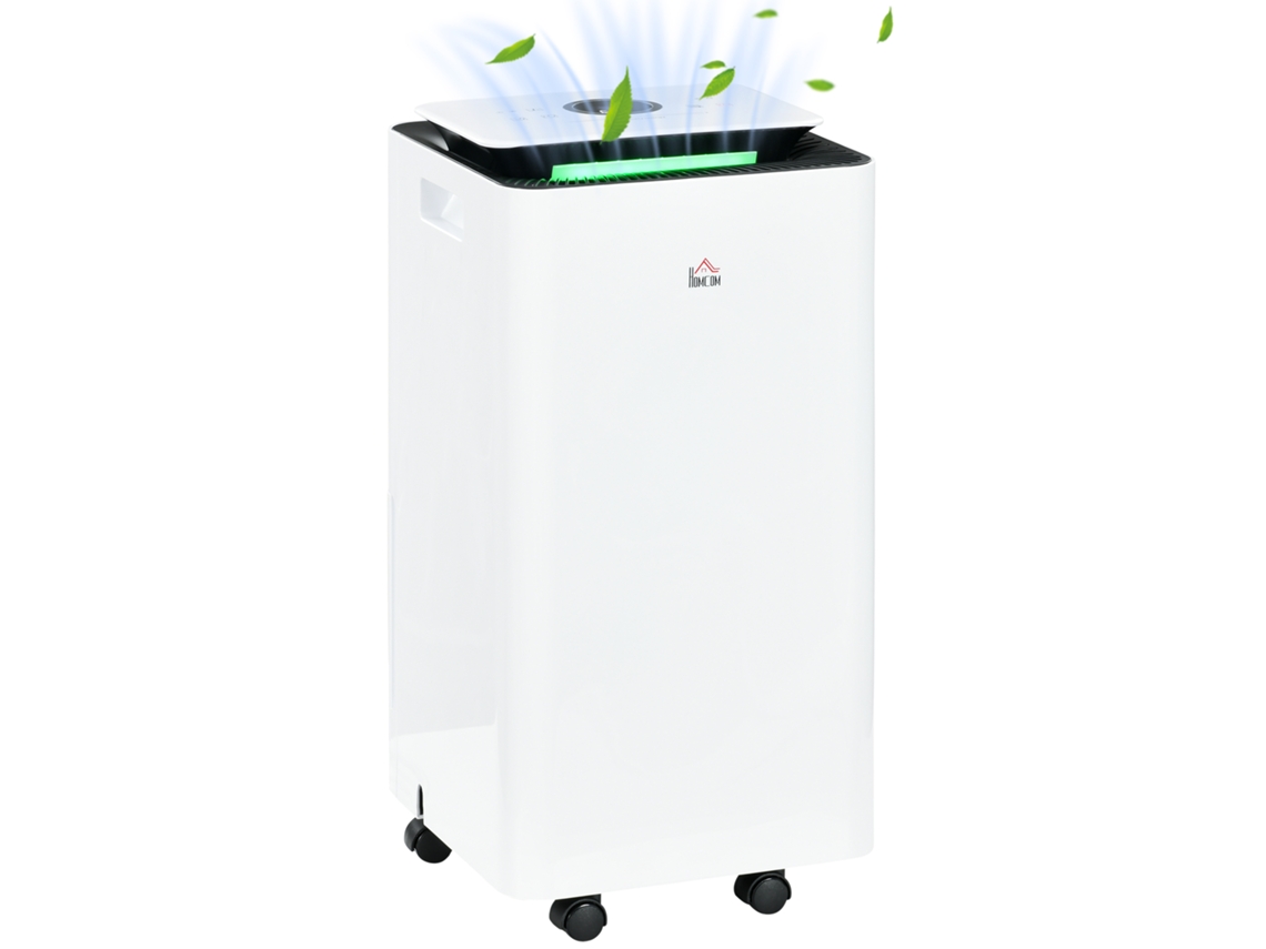 Desumidificador elétrico de 12l por dia, com depósito de 2,5l, silencioso, 5 modos, 2 velocidades, LCD, temporizador 25x25x50,5 Cm Branco | S/MARCA