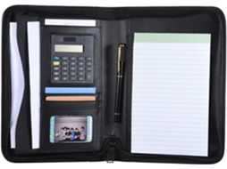 Pasta Executiva Portátil Profissional Genérica, Modelo Padfolio, Organizador De Documentos A5 Em Couro Sintético Com