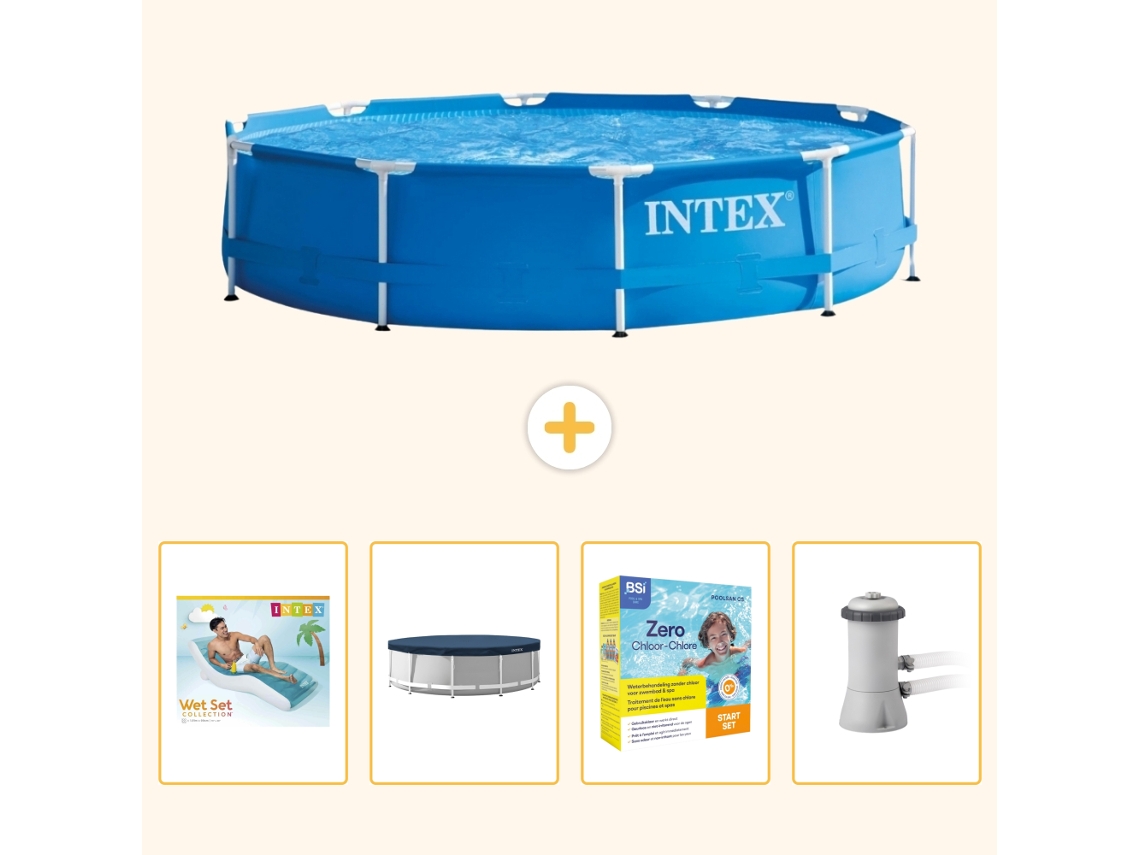 Intex Piscina Com Estrutura Redonda - 366x76 Cm - 5-peças S117