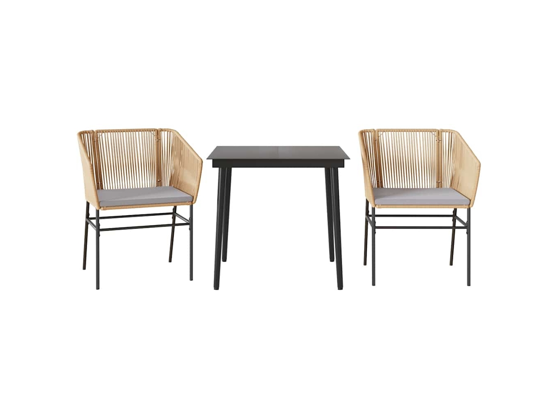 Garden Dining Set, Garden Dining Sets Vidaxl Marrom Rattan / Vime (80 X 80 X 74 Cm)
