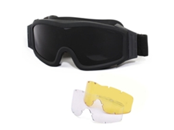 Óculos Desportivos com 3 Lentes Intercambiáveis para Moto e Ciclismo S/MARCA