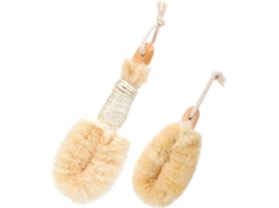 Conjunto De 2-escovas Banho E Corpo Em Fibra Sisal Natural Escova Esfoliante Ergonômica Para Limpeza Suave Da Pele, Uso