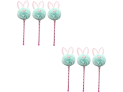 Conjunto De 6 Canetas Em Gel Nuobesty Com Um Adorável Coelhinho