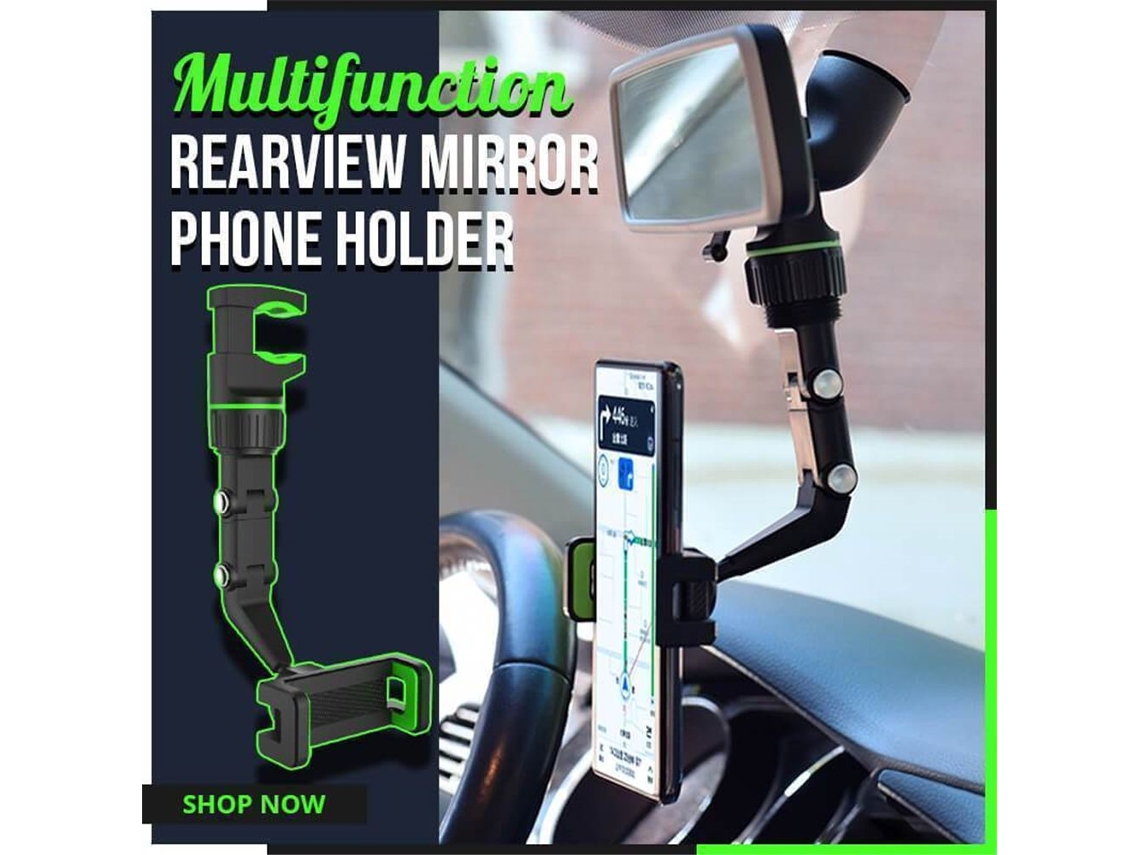 Suporte Para Celular Para Retrovisor De Carro, Preto