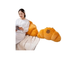 Almofada de Pelúcia Capivara em Forma de Croissant Apoio Lombar e Descanso Cor da Imagem CHABERLU