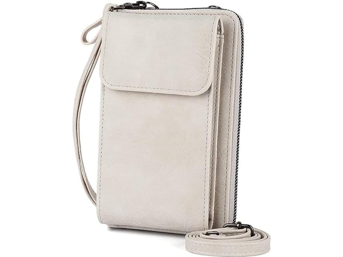Bolsa Transversal Para Celular Feminina De Couro Pu Com Cinto Ajustável E Compartimentos Para Cartões