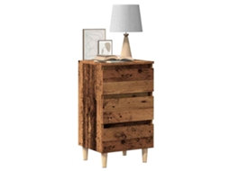 Vidaxl Mesa De Cabeceira Madeira Velha 40x35x69 Cm Madeira Trabalhada
