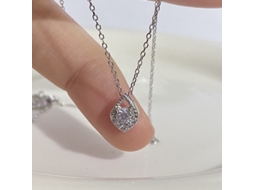 Colar Star Tears em Prata de Lei 925 com Pingente de Zircônia e Diamante em Formato de Lágrima um Design Luxuoso. MDUG (ouro Branco)