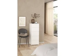 Camiseiro TVILUM New 5 Gavetas (40.2 x 106.6 x 40 - Branco)