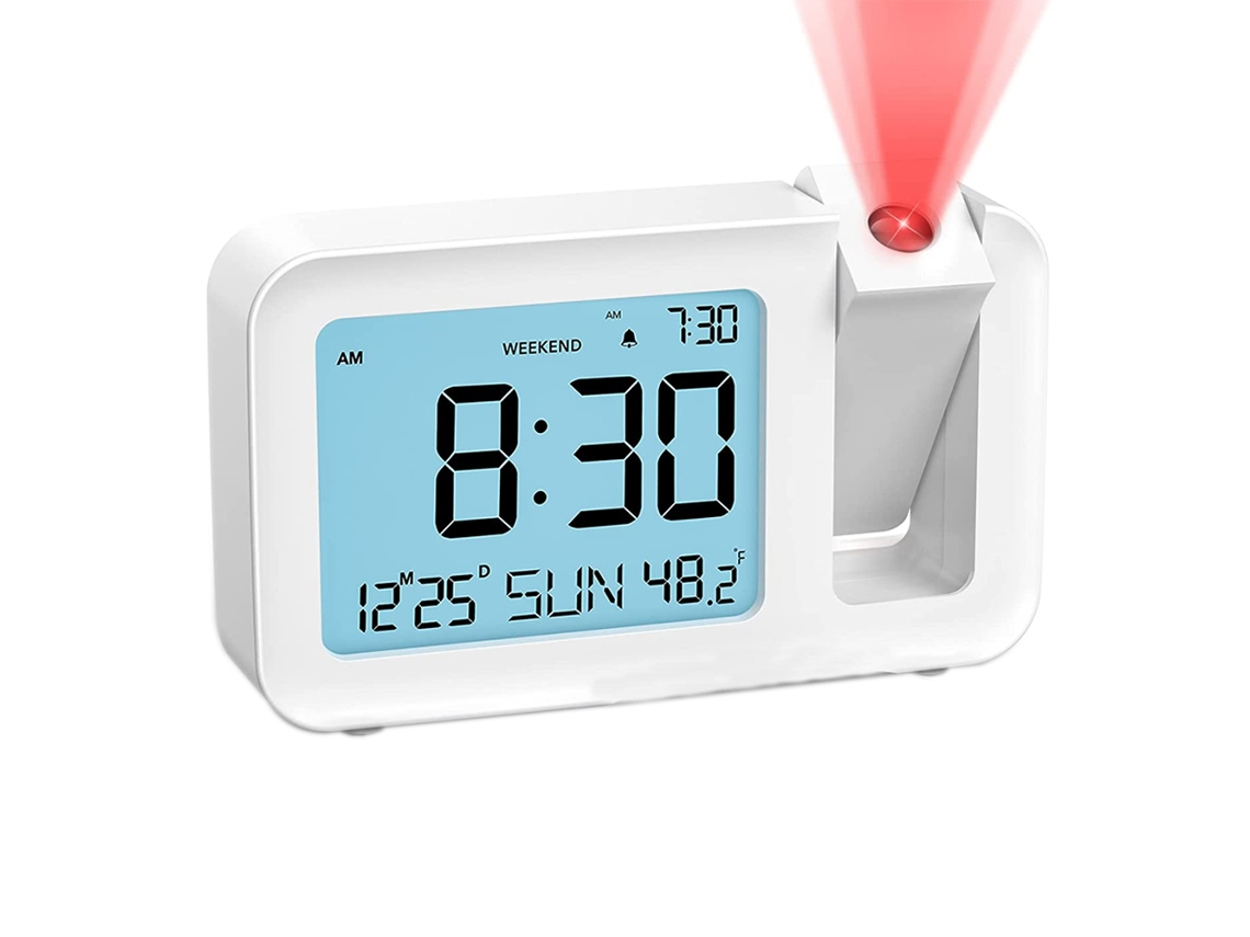 Relógio de Projeção Mudo Relógio de Quarto Projeção Relógio Eletrônico Criativo Despertador de Projeção Lcd