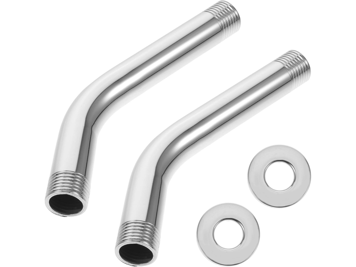 Extensão De Braço Chuveiro E Conjunto 2 Peças Em Aço Inoxidável Estilo Clássico Com Superfície Lisa Para Teto