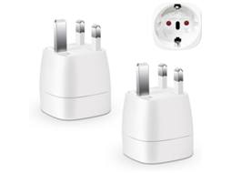 Adaptador De Tomada Britânico(2 Unidades). Adaptador De Viagem Da França Para A Grã, Bretanha
