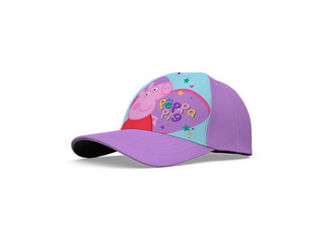 Boné De Poliéster Roxo Com Estampa Da Peppa Pig Para Meninas 85719