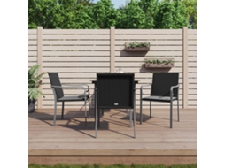 Jogo 5 Peças Jantar P/ Jardim C/ Almofadões Vime Pe E Aço Dkd Home Decor