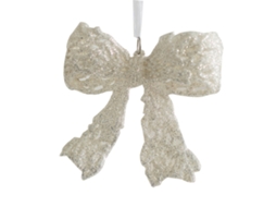 Laxiscreed Enfeite De Natal Com Glitter E Laço 3d Para Decoração Natalícia