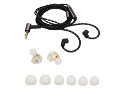 Fones de Ouvido com Fio HIFI Estéreo Dinâmicos Híbridos de 3,5 Mm com Microfone CHABERLU