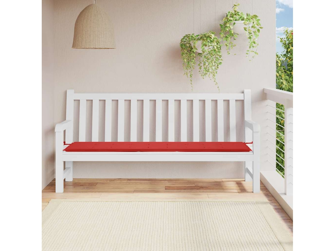 Almofadão P/ Banco Jardim 200x50x4 Cm Tecido Vermelho HARLANV1