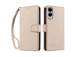 Capa Tipo Carteira De Couro Com Bloqueio Rfid Para Samsung Galaxy S25 Edge E Alça De Pulso