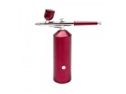 Massajador Facial Kit De Aerógrafo Portátil Massageador Nano Facial Steamer Kit De Aerógrafo De Maquiagem Sem Fio Com Compressor Vermelho Yunzii