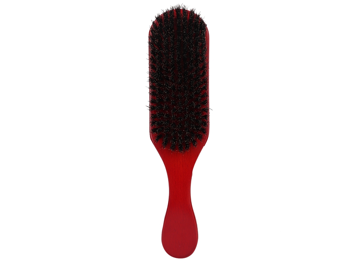 Pincel De Barbear Com Cabo De Madeira E Pente Para Cabelo Estilo Óleo Escova De Beleza (vermelho)