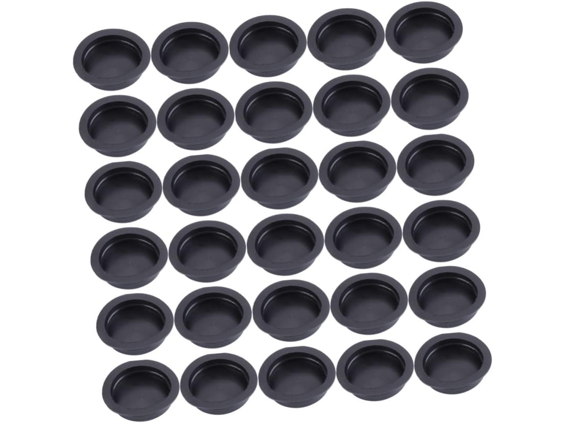 100-rolhas De Borracha Pretas Camada Única Para Cofrinhos, Fechamento Seguro E Design Leve, Ideais Para Cofrinhos E