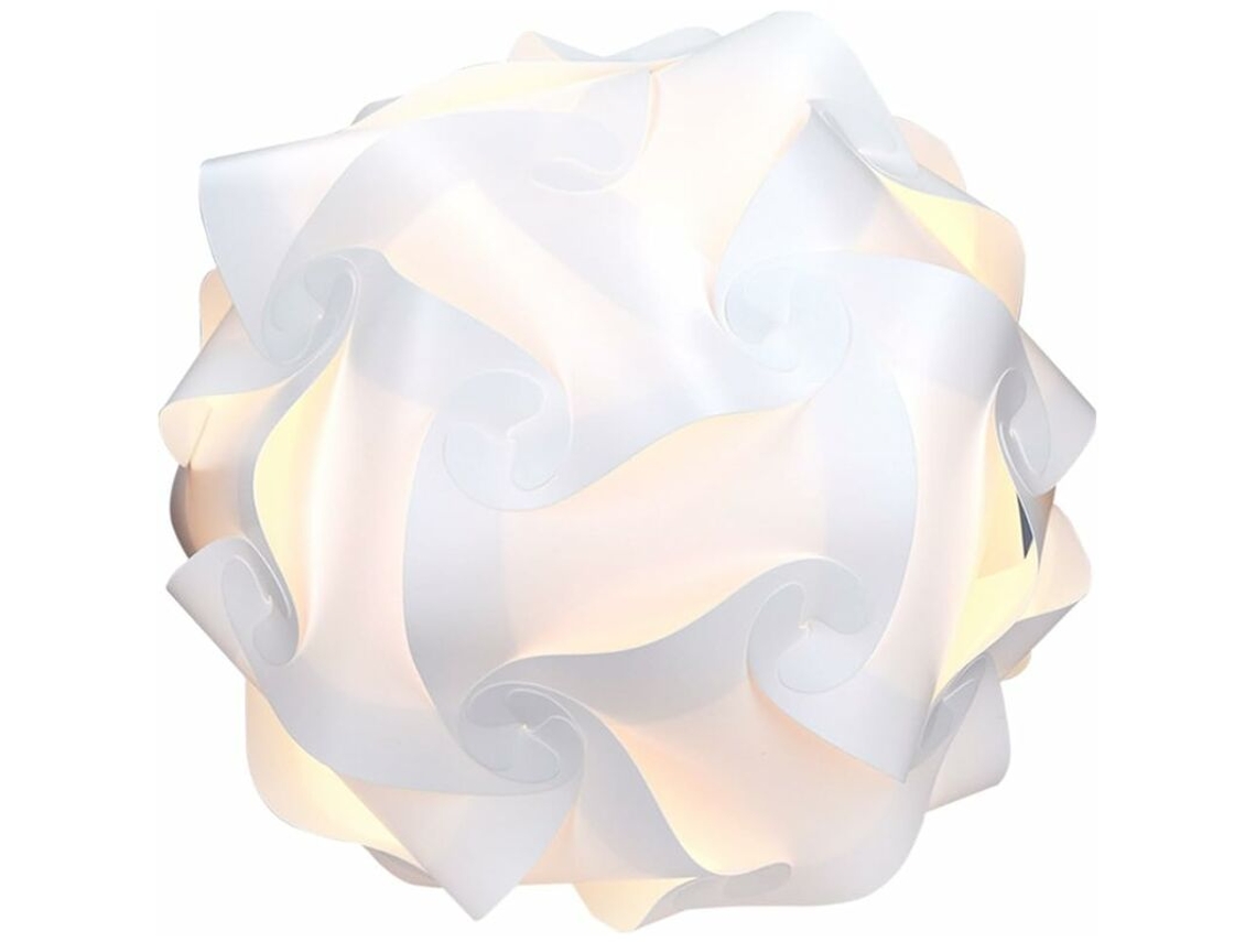 Lámpara Puzzle - Lámpara de Techo o de Noche IQ Luz Blanca Talla M. Ensamblaje con 30 Piezas y 15 Patrones. Diámetro Aprox. C-aquaforge