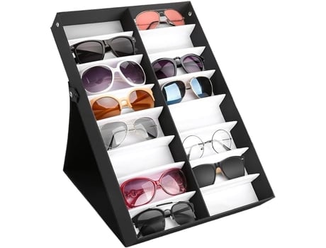 Caixa expositora de óculos para armazenamento e armazenamento, organizador e suporte de óculos para 16 óculos COSHANO