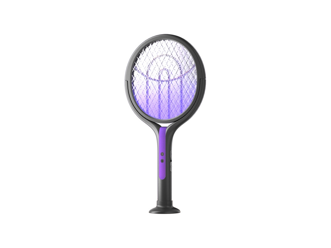 Raquete Elétrica Mata Mosquito Telescópica Recarregável Usb com Luz UV CHABERLU