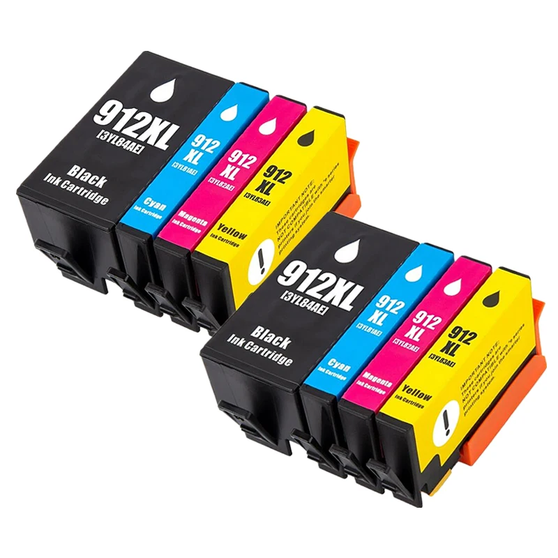 Conjunto de 2 Tinteiros Compatíveis com Hp 912xl 912 para Impressoras Hp Officejet Pro 8020, 8022, 8023, 8024, 8025, 8026, 8028 e 8035. MDUG